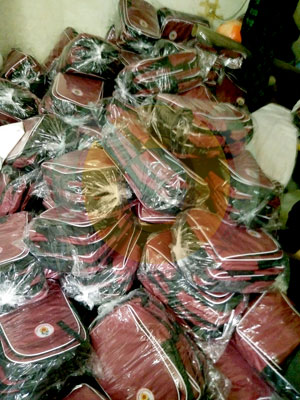 Dokumentasi pengiriman tas